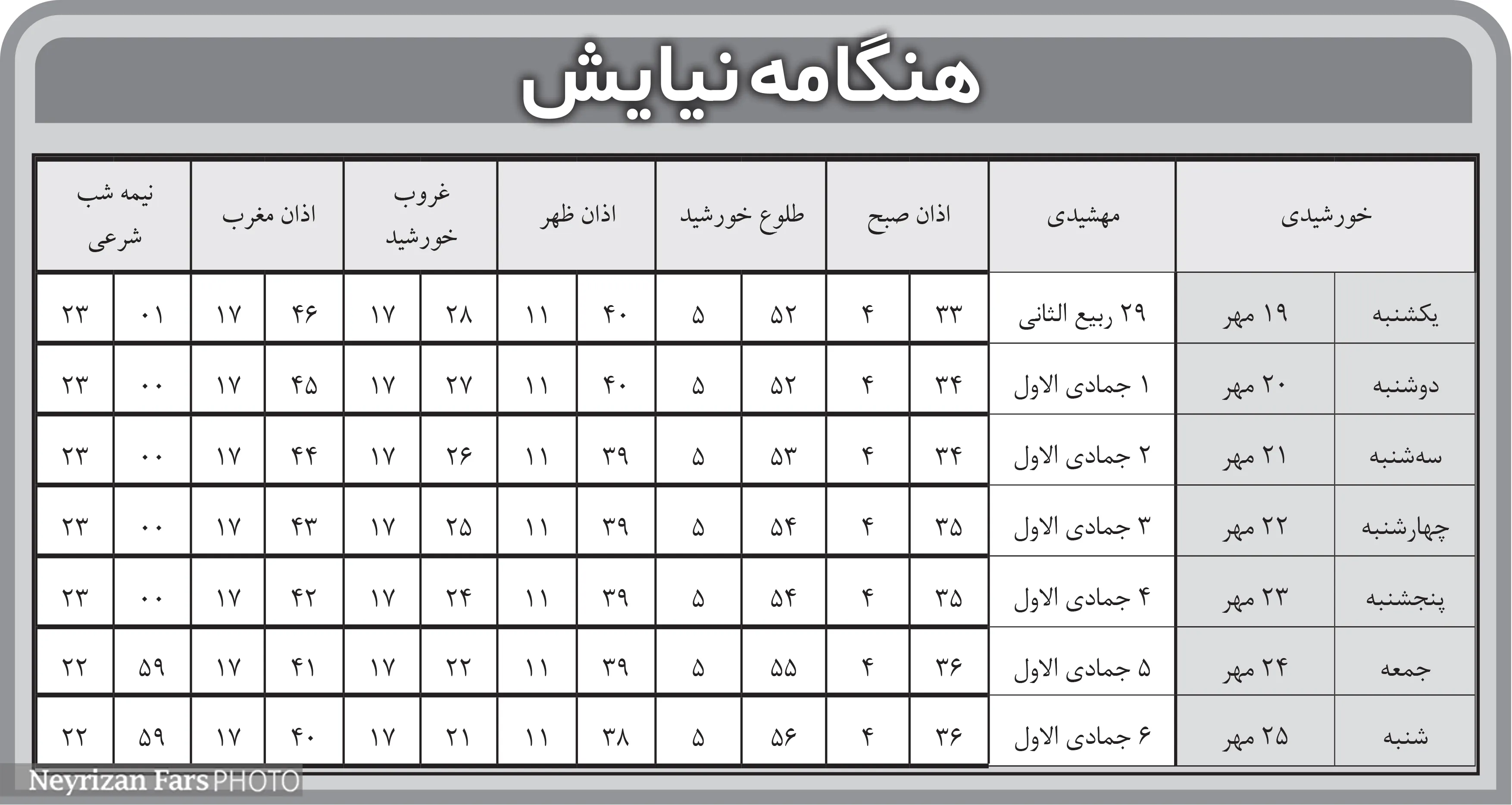 هنگامه نیایش