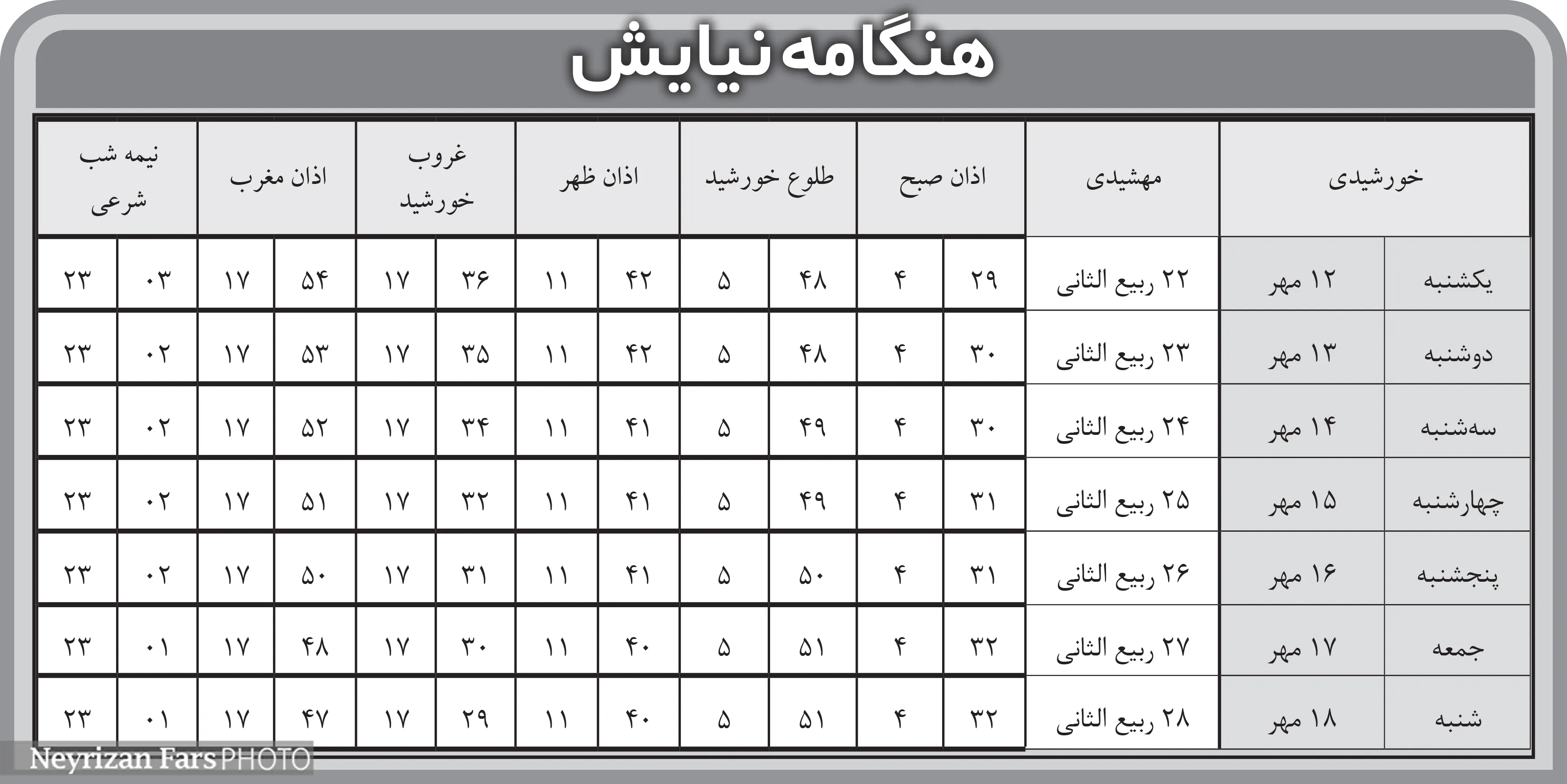 هنگامه نیایش