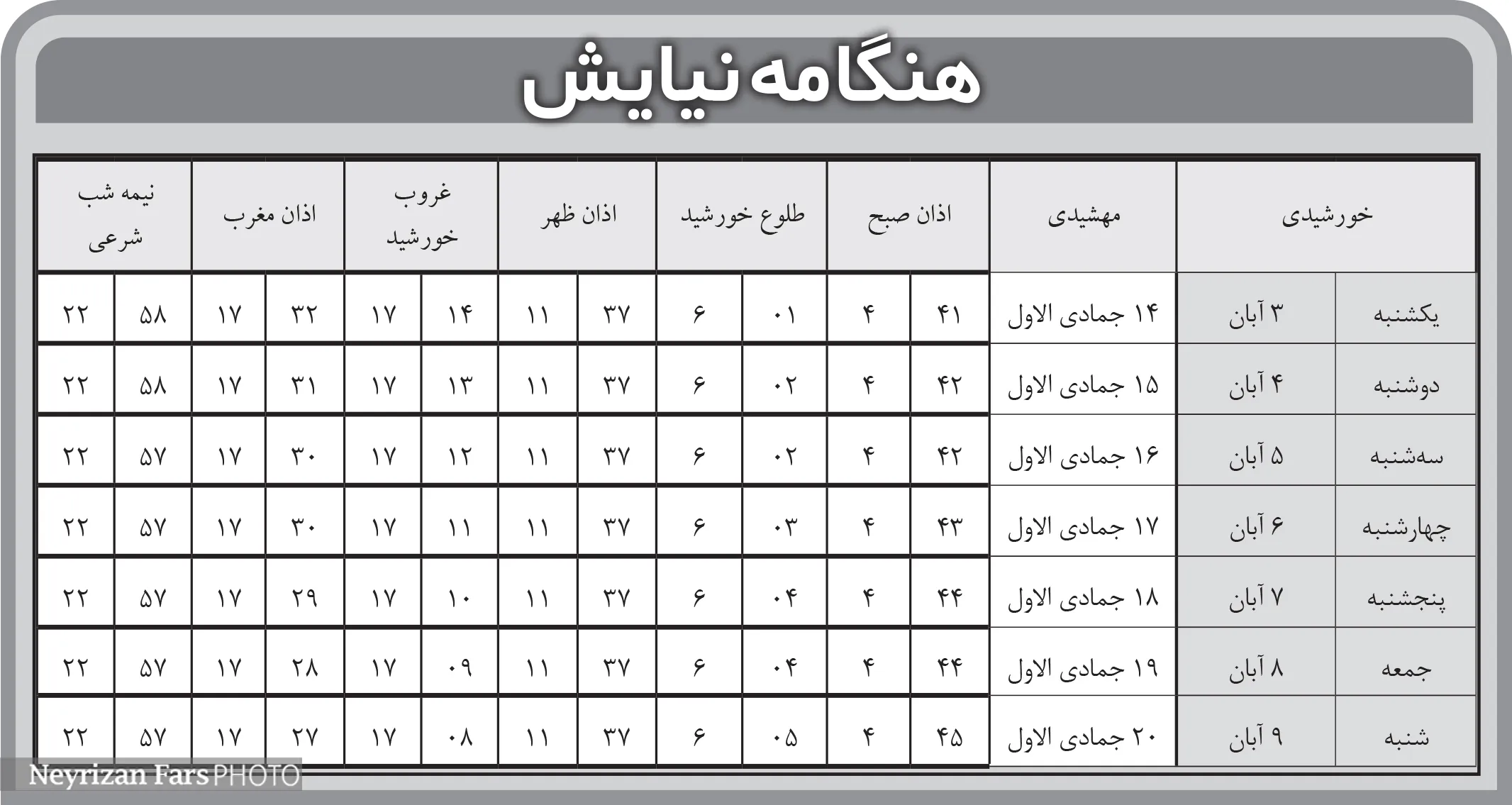 هنگامه نیایش